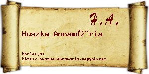 Huszka Annamária névjegykártya